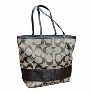 Coach Women's Signature C Logo Brown Rouge Gallery Tote Handbag